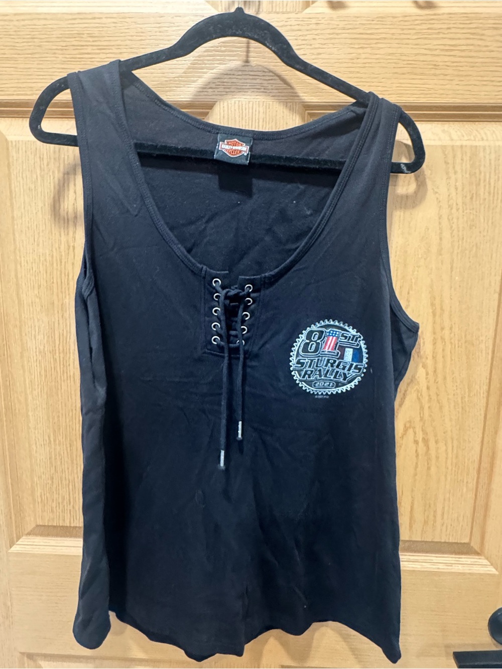 Harley-Davidson Black Lace-Up Sturgis Rally Tank